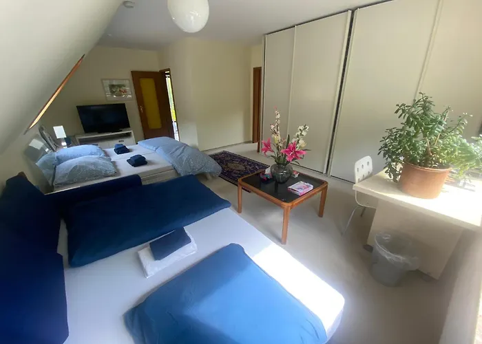 Gartenblick-oase: Obergeschosswohnung In *